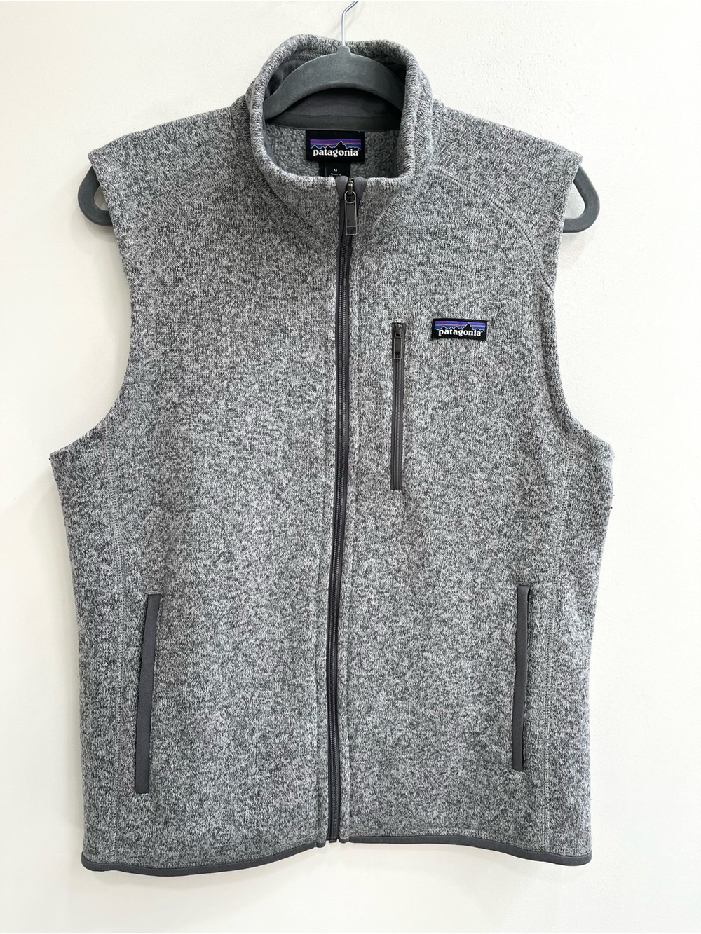 Patagonia Better Sweater Vest Mens Medium Gray Heathered Knit Full Zip 25881